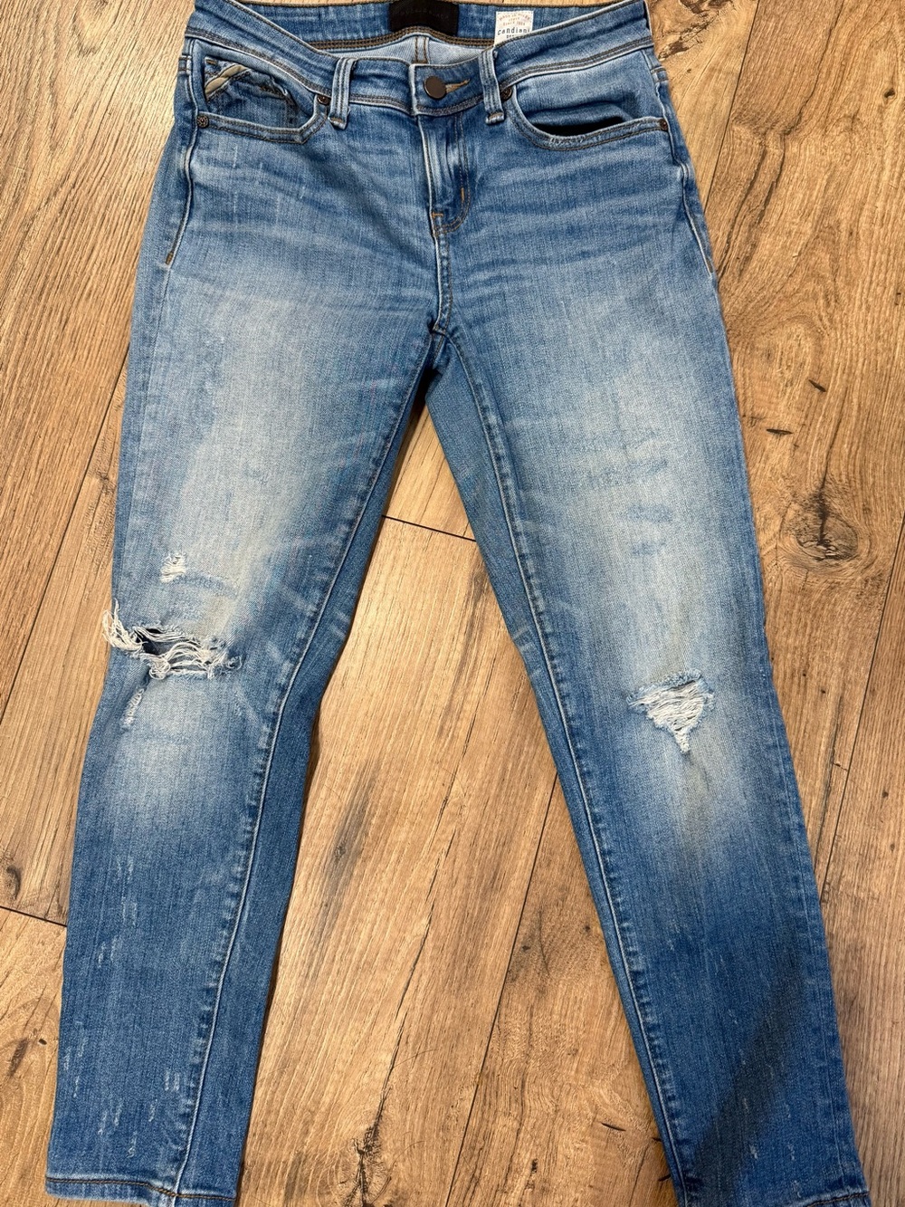 Buckle Black 👖Canaiani premium Blue Distress Made in Italy Ankle Skinny Size 25